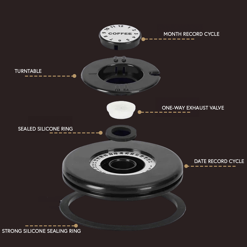 Airtight Bean Canister with CO2 Valve