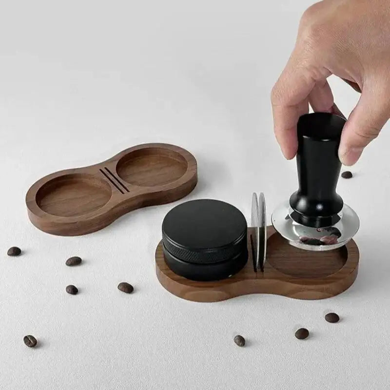 Walnut Barista Station – Tamper & Tool Organizer