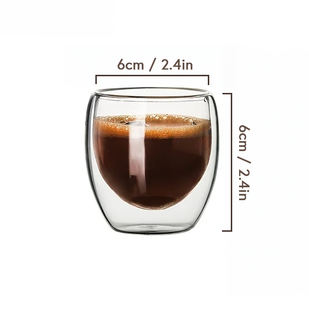 Double-Wall Glass Coffee Mugs