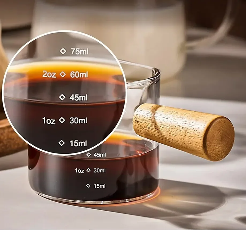 Single Spout Espresso Measuring Glass