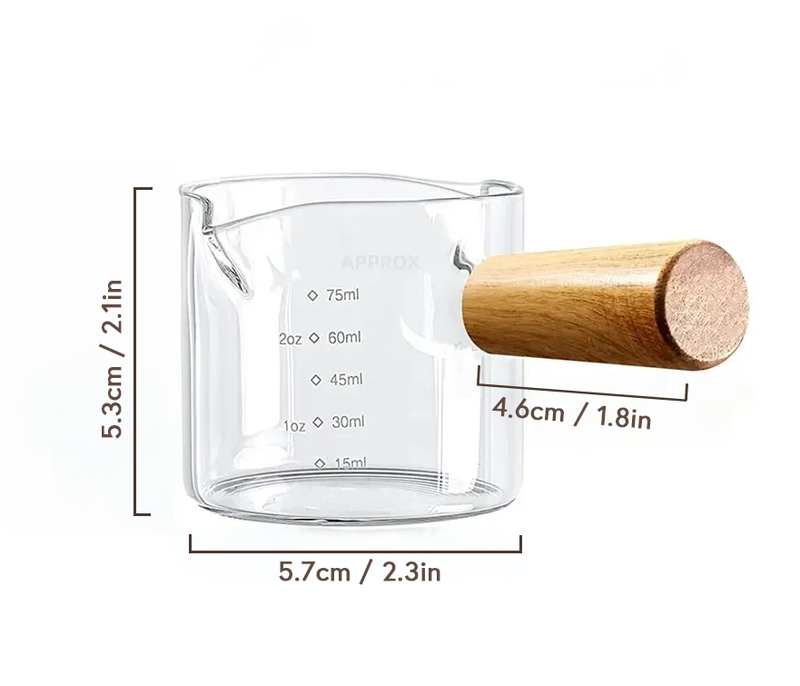 Single Spout Espresso Measuring Glass